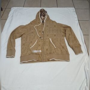RocaWear 2XL Jacket Hoodie Honey/Tan Color Vintage 1999